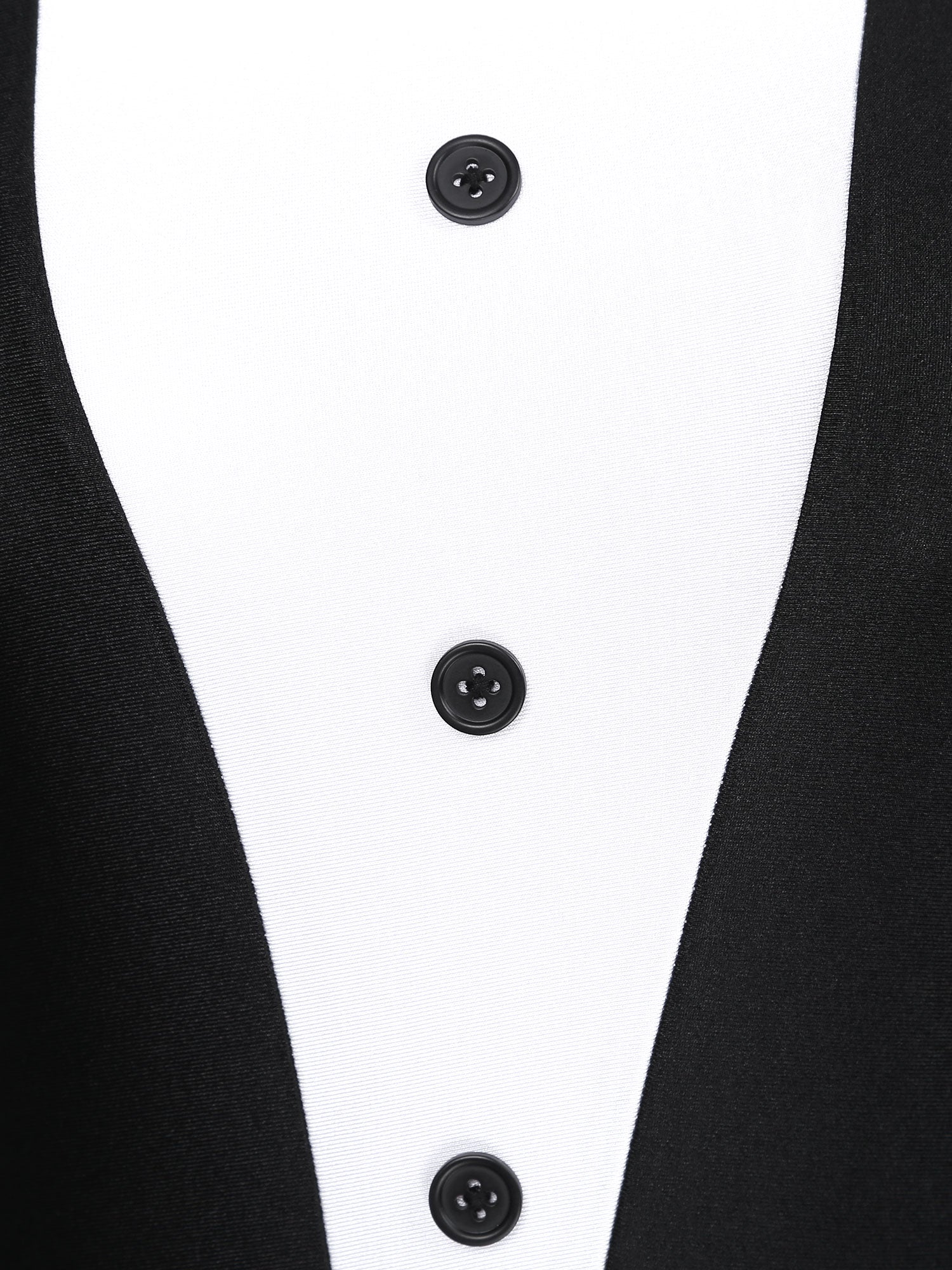Tuxedo Bowknot Long Sleeve Ruffle Leotard Dress Magician Costume