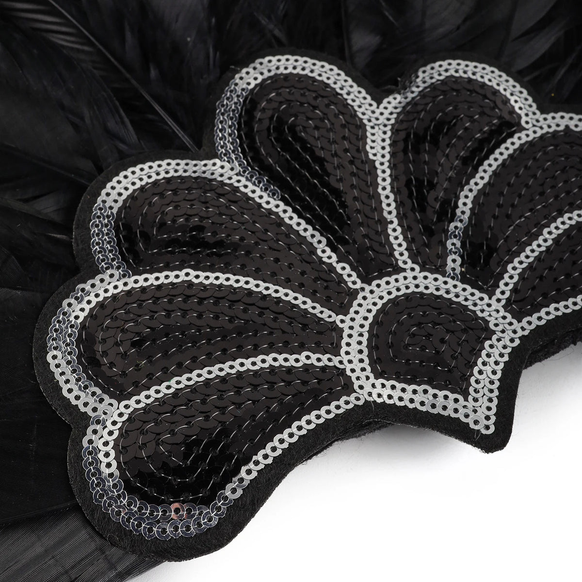 Mardi Gras Feather Crown Headband for Women | Glitter Sequin Carnival Hair Accessory