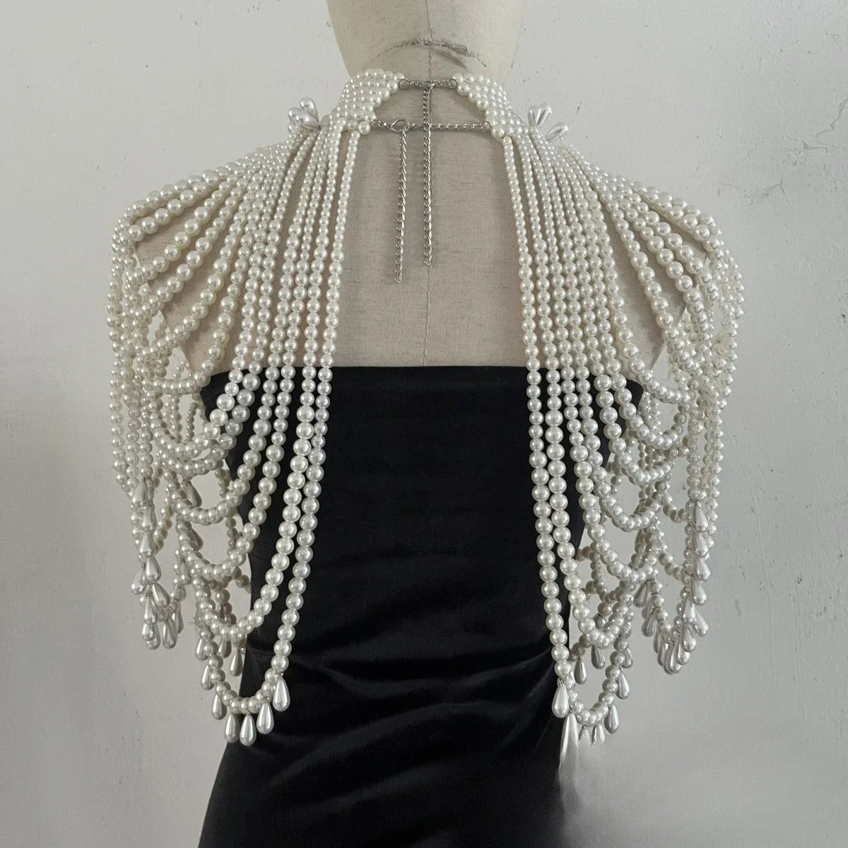 Simulated Pearl Costume Bra Body Chain