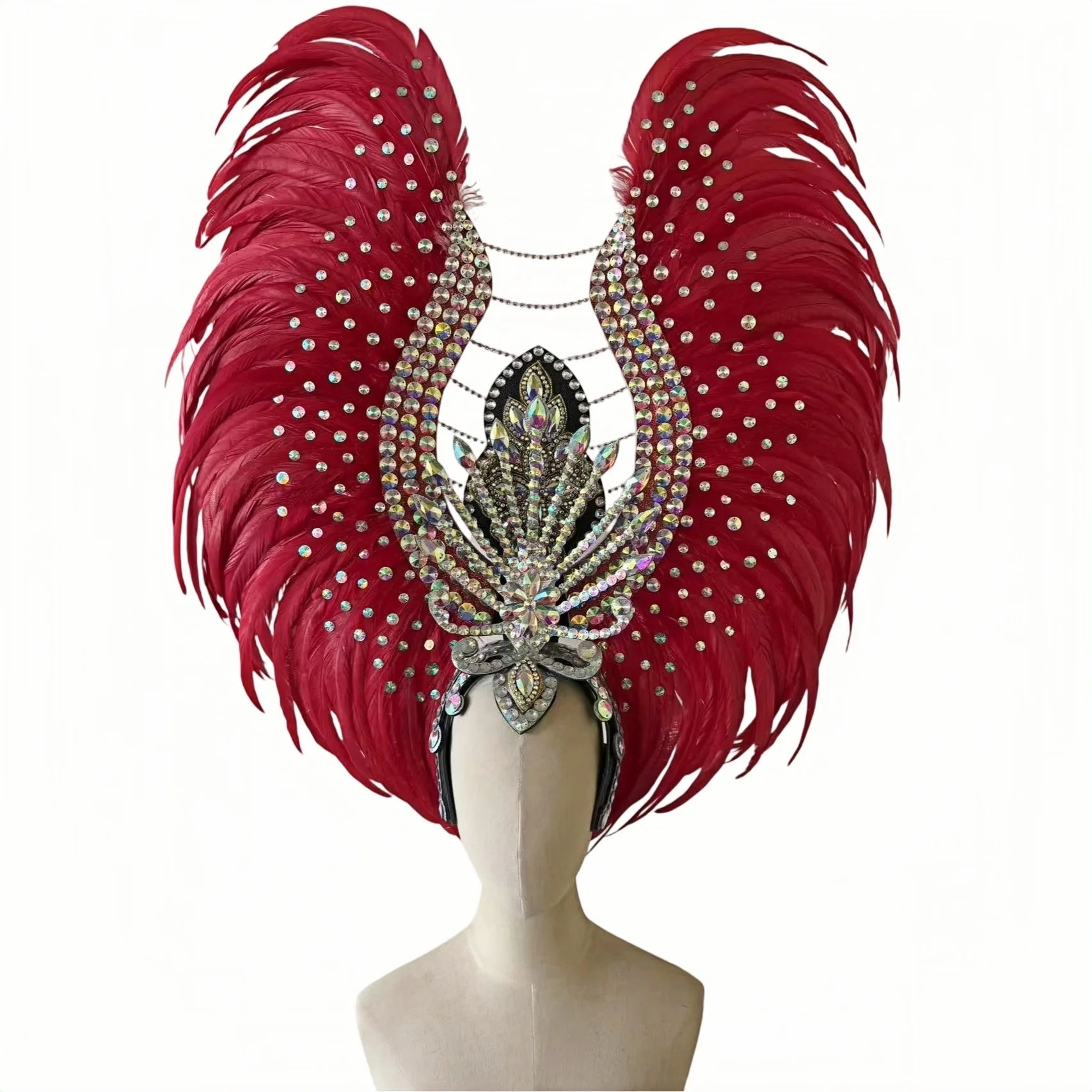 The Stardust Aurora Feather Headdress – Light Purple Cabaret & Carnival Crown