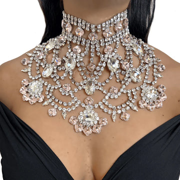 Pink Exaggerated Choker Necklace