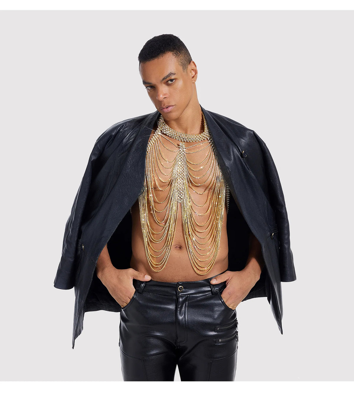 Openwork Metal Costume Body Chain