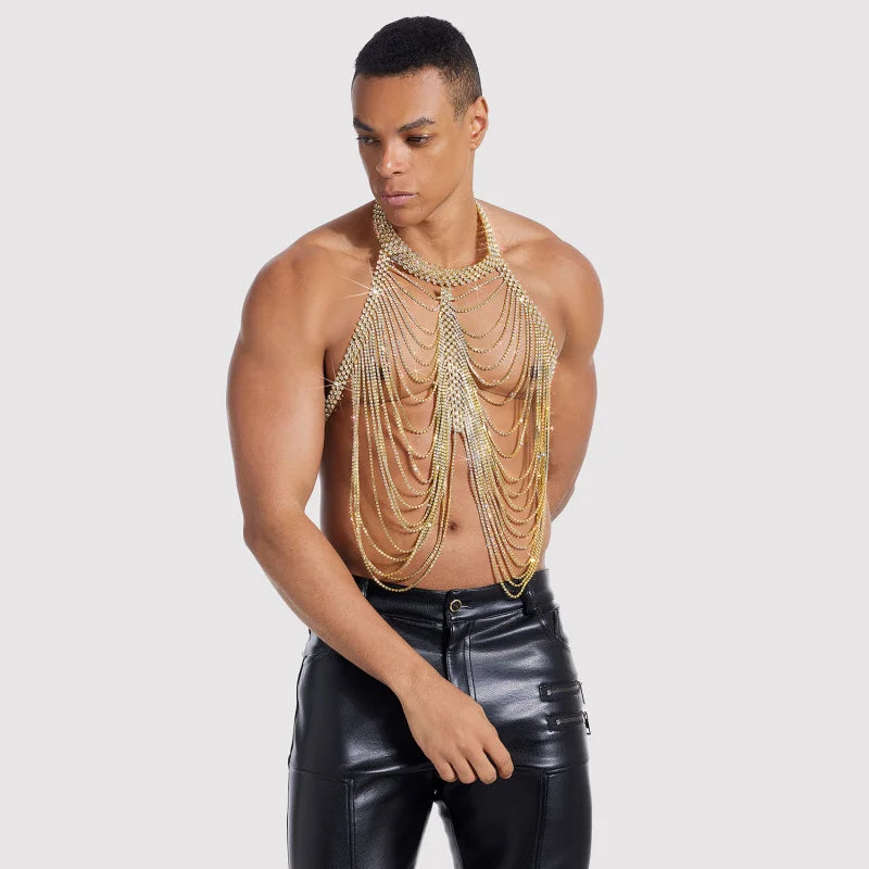Openwork Metal Costume Body Chain