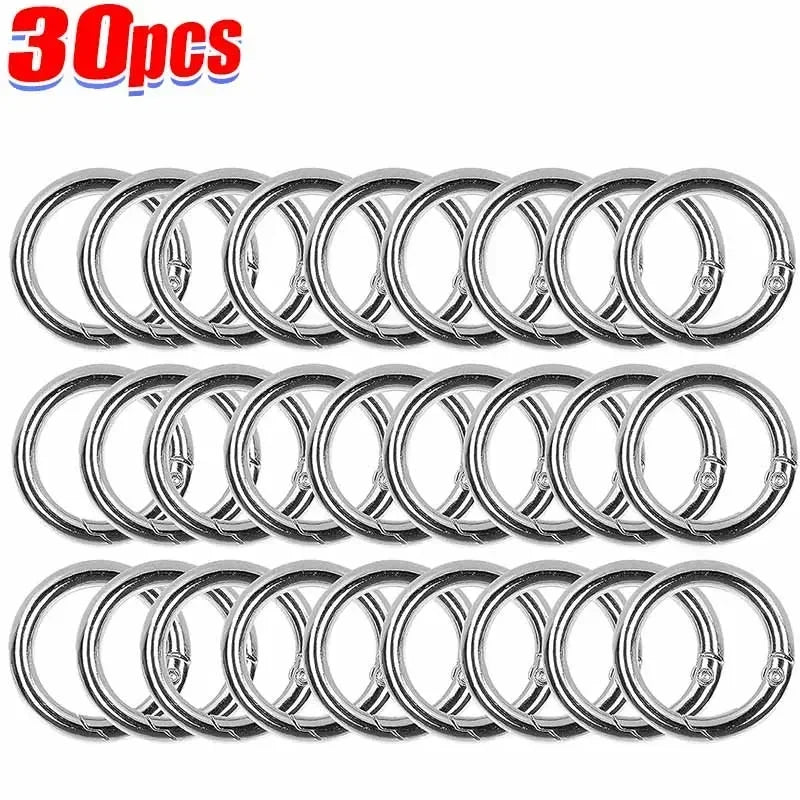 Metal Spring O-Ring Snap Clasp Clips for Bags, Keychains & DIY Crafts