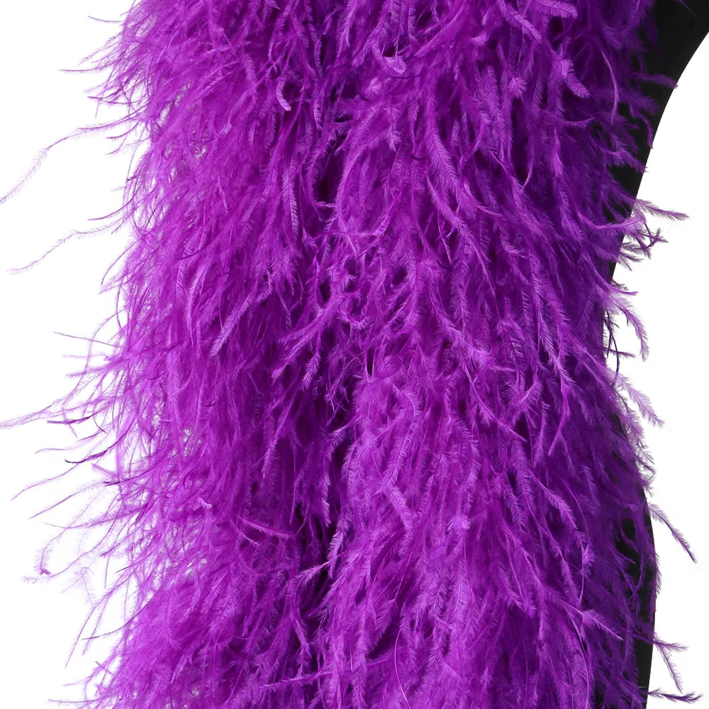 Premium Natural Ostrich Feather Multi-Ply Performance Boa