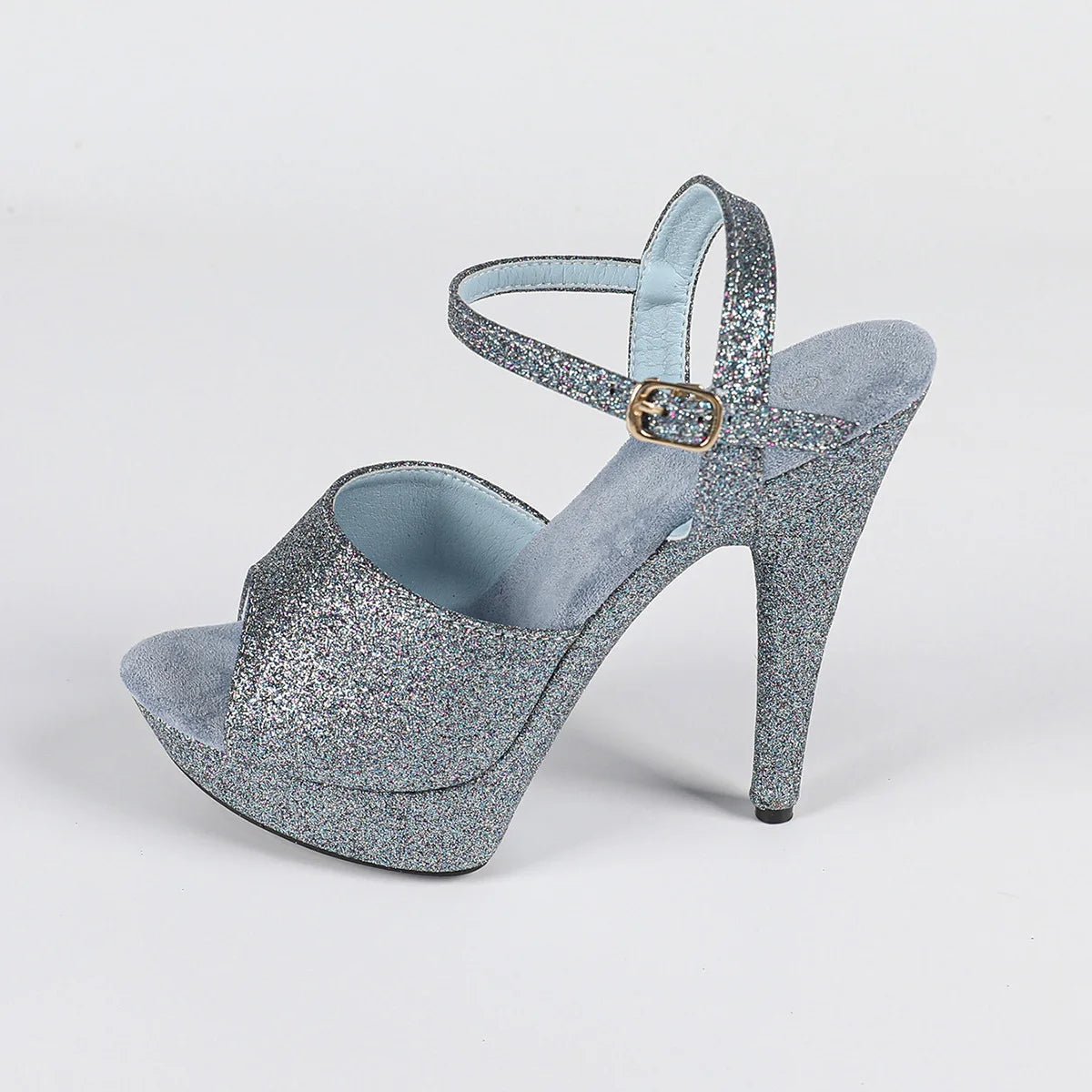 The Stardust Velvet Siren Stiletto – Luxury 13cm Platform Sandal