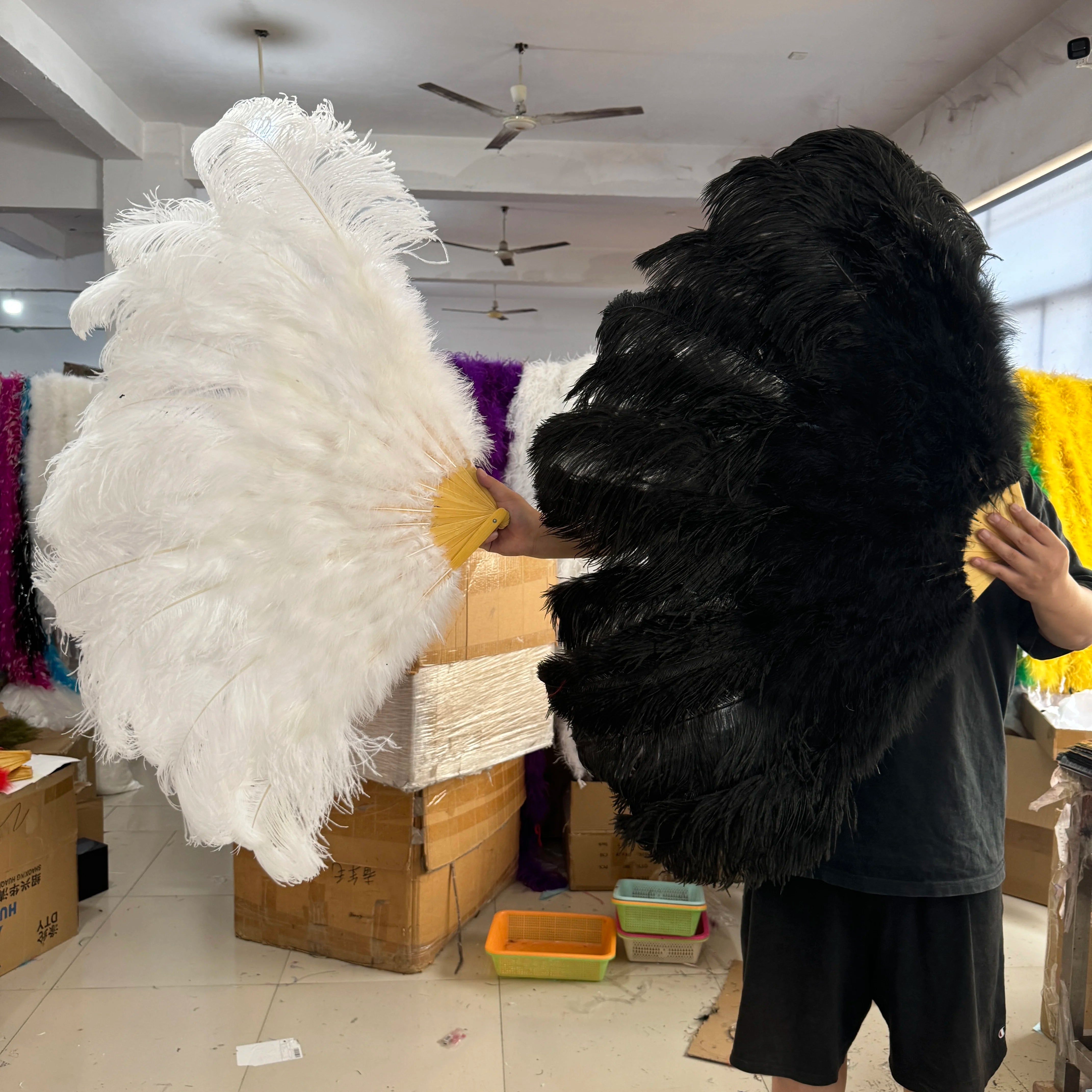 130CM Ostrich Feather Fans