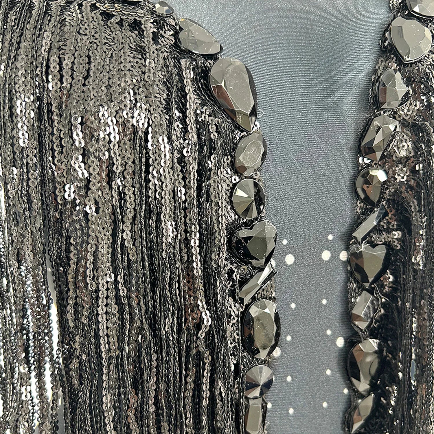 Crystal Sequin Tassel Bodysuit Dance Performance Stage Costume Leotard