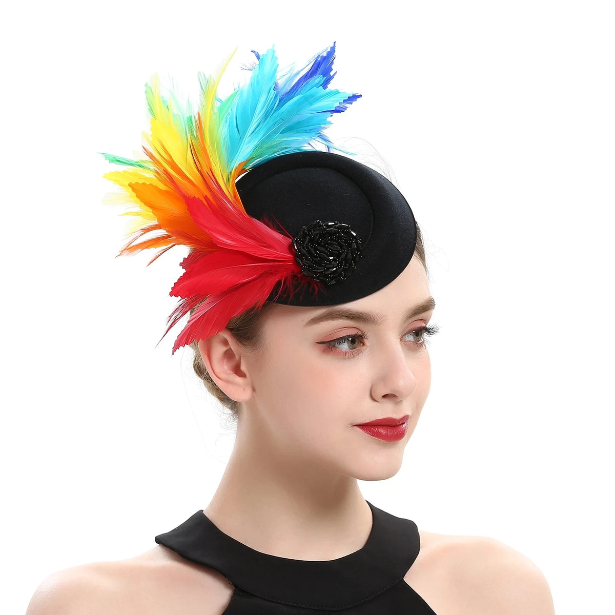 Feather Pillbox Fascinator Headband