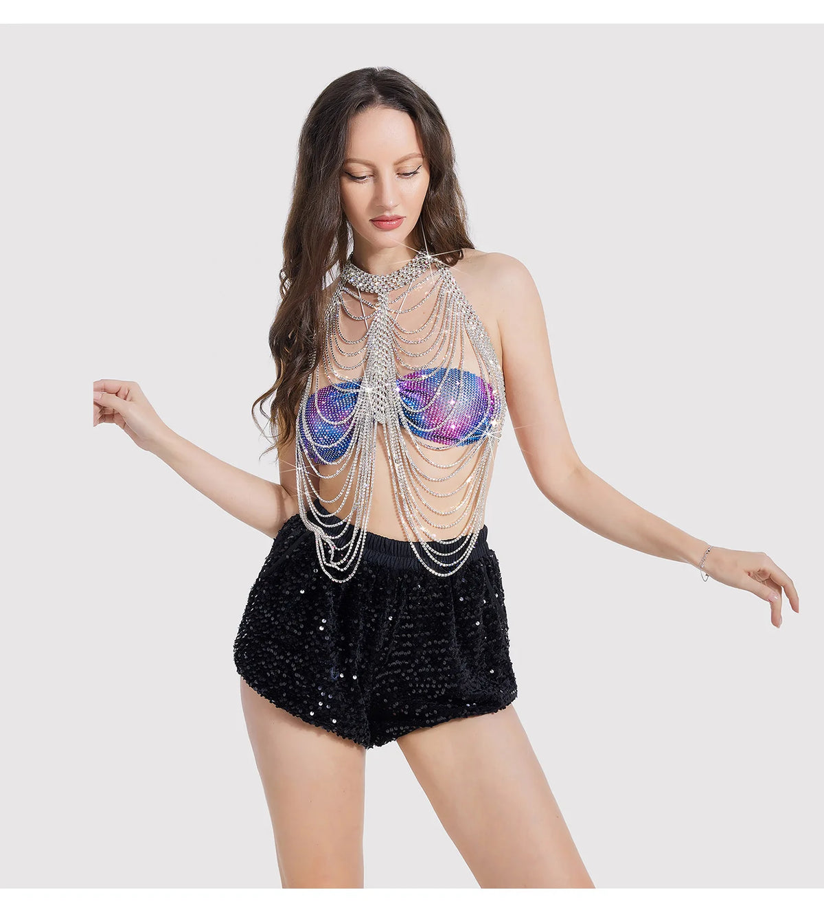 Openwork Metal Costume Body Chain