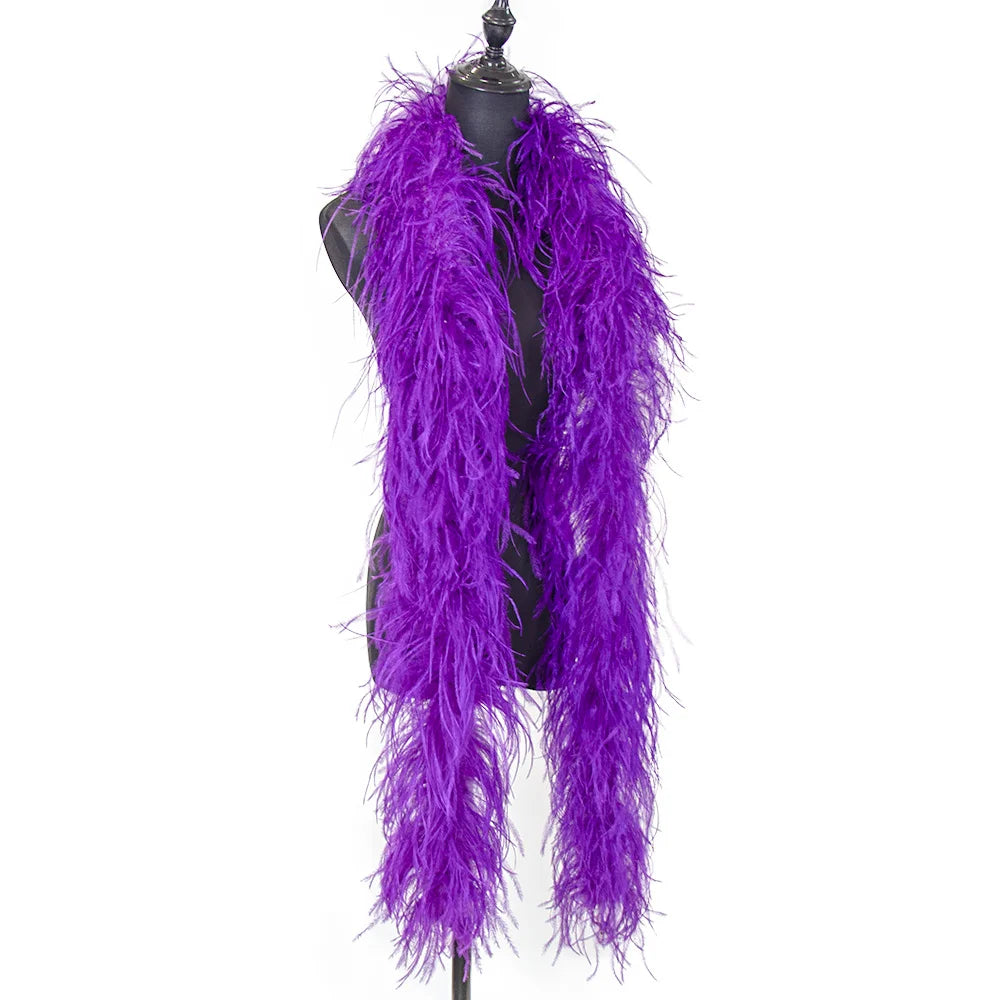 6-Ply Fluffy Ostrich Feather Scarf Boa