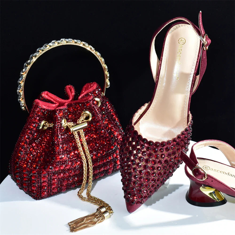 Charming Shoes And Bag Matching Set