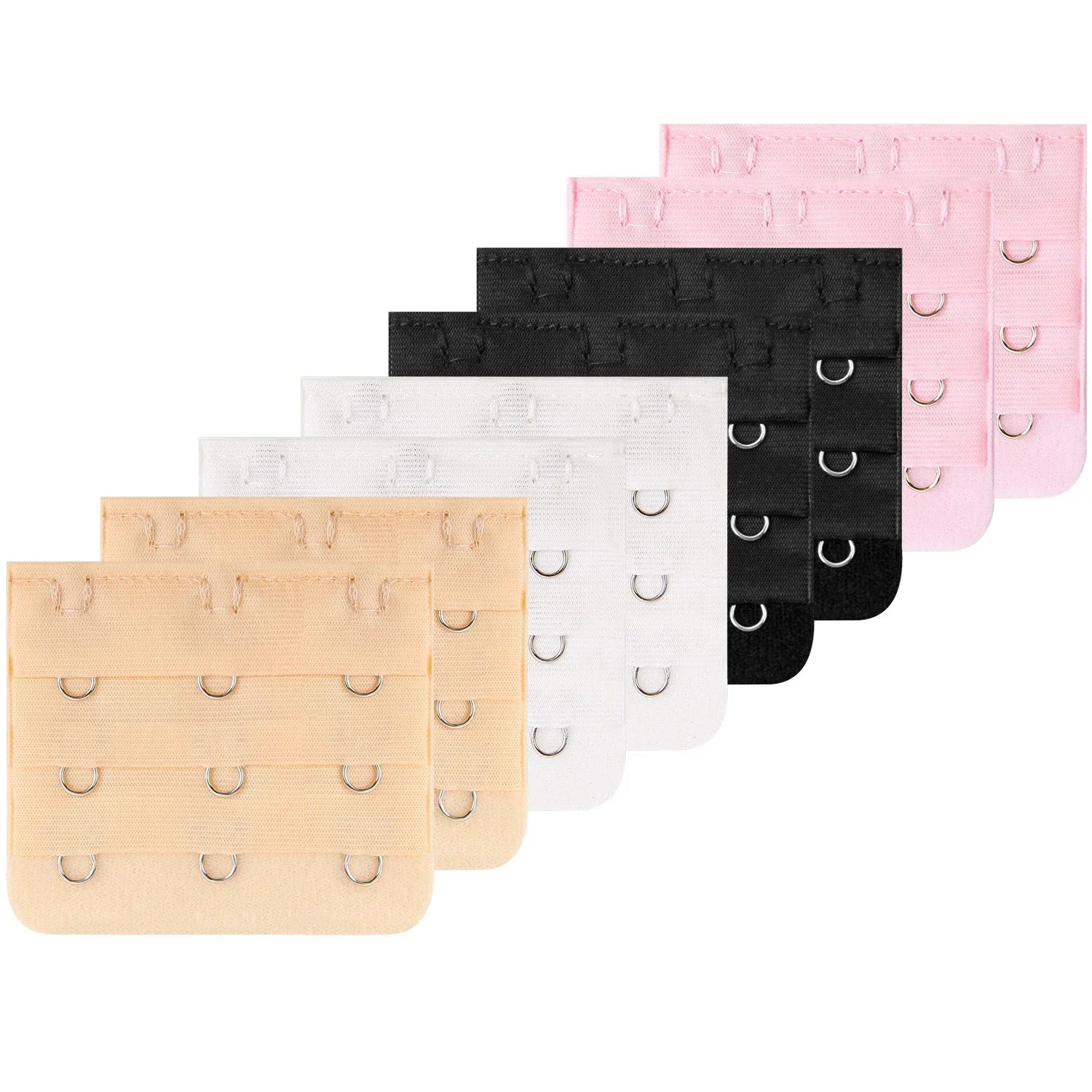 Soft Elastic Bra Extender Strap Sets (2, 3, & 4 Hook Options)