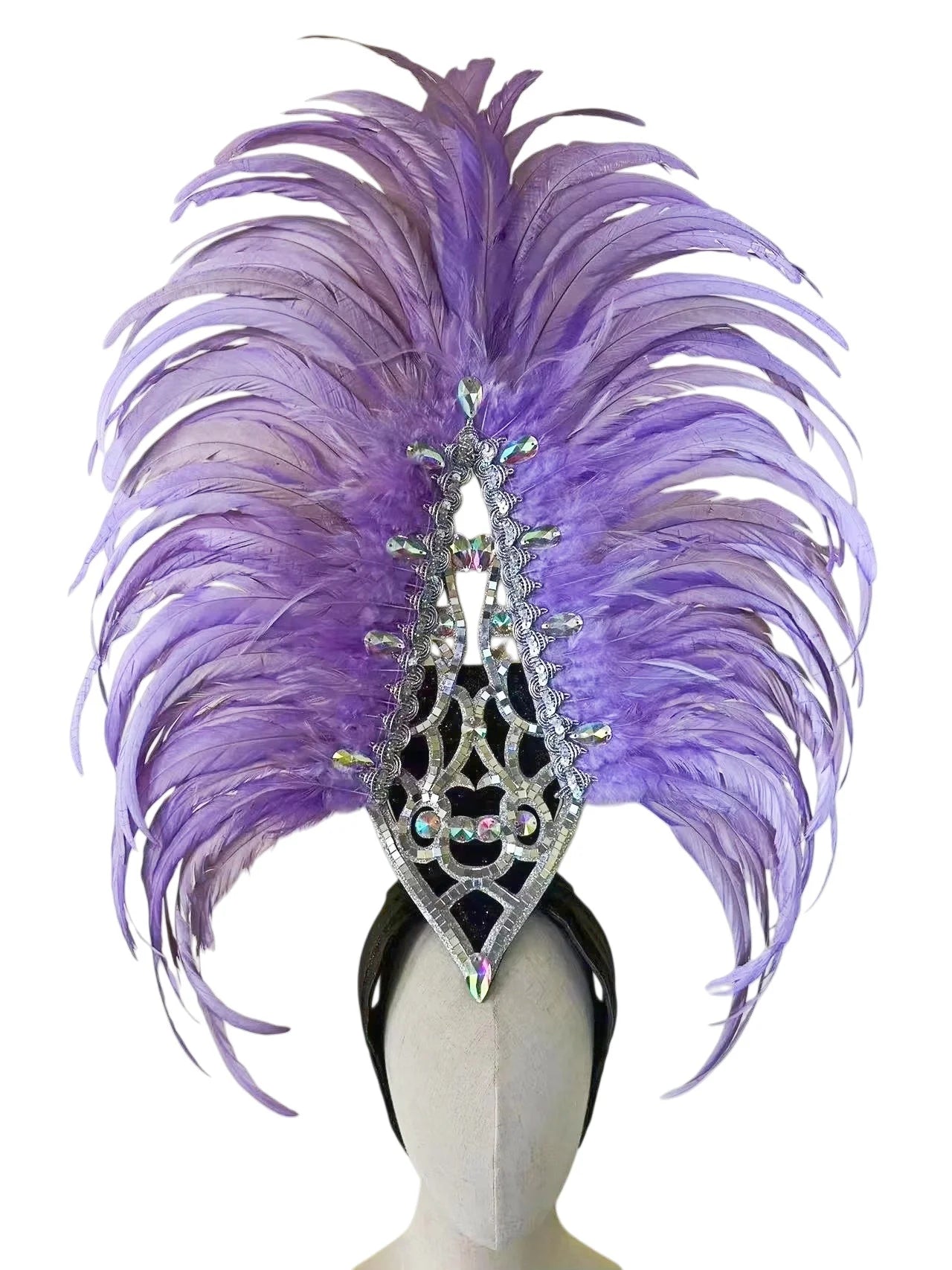 The Stardust Luminary Crown – Lavender & Multi-Tone Samba Carnival Headdress