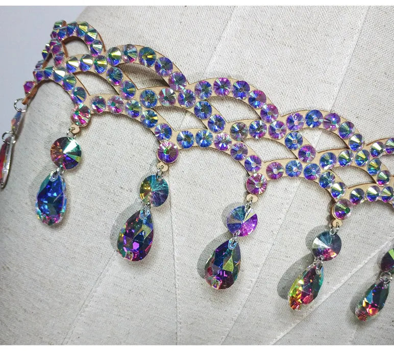 Rhinestone Tassel Hip Scarf Belt