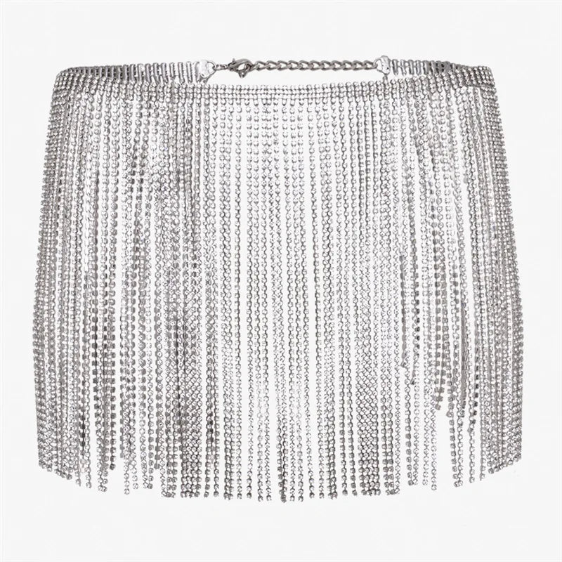 Crystal Costume Bra & Skirt Chain