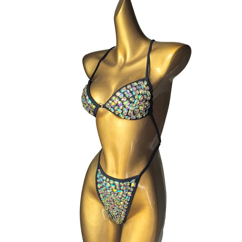Black Beaded Costume Body Jewelry