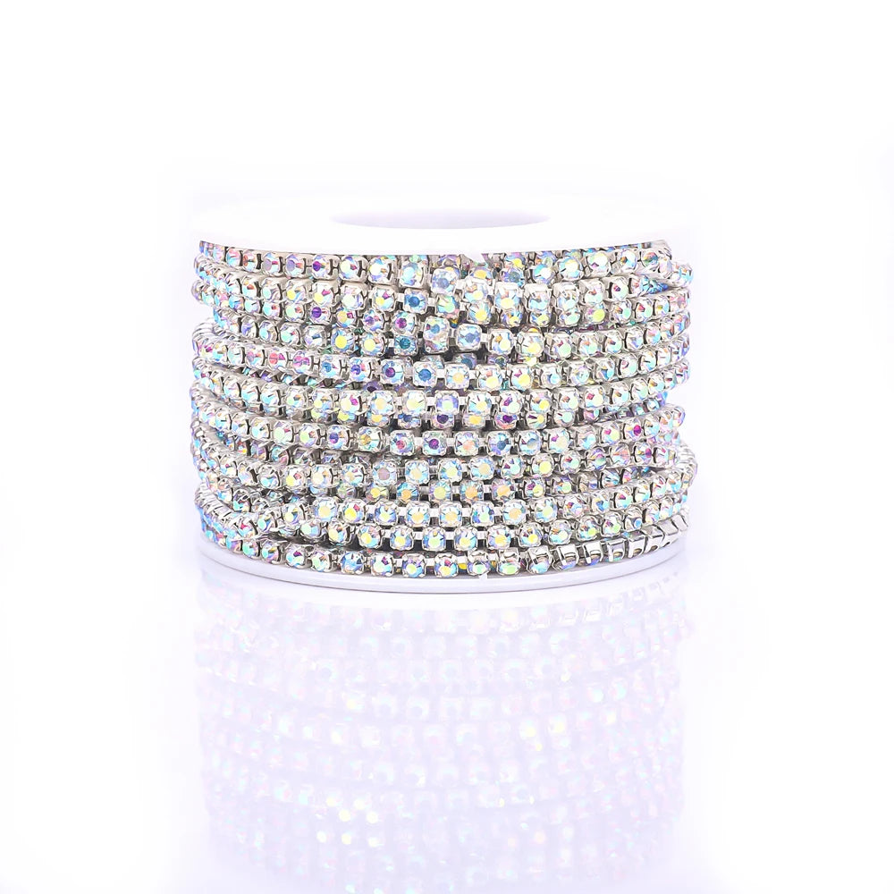 The Stardust Sparkle Cascade – Premium AAAA Glass Crystal Dense Rhinestone Cup Chain Trim