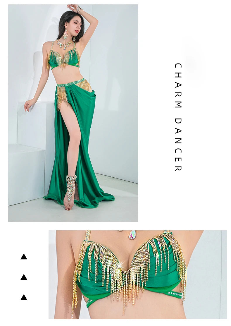 The Stardust Oasis 4-Piece Ensemble – Luxury Belly Dance Performance Suit