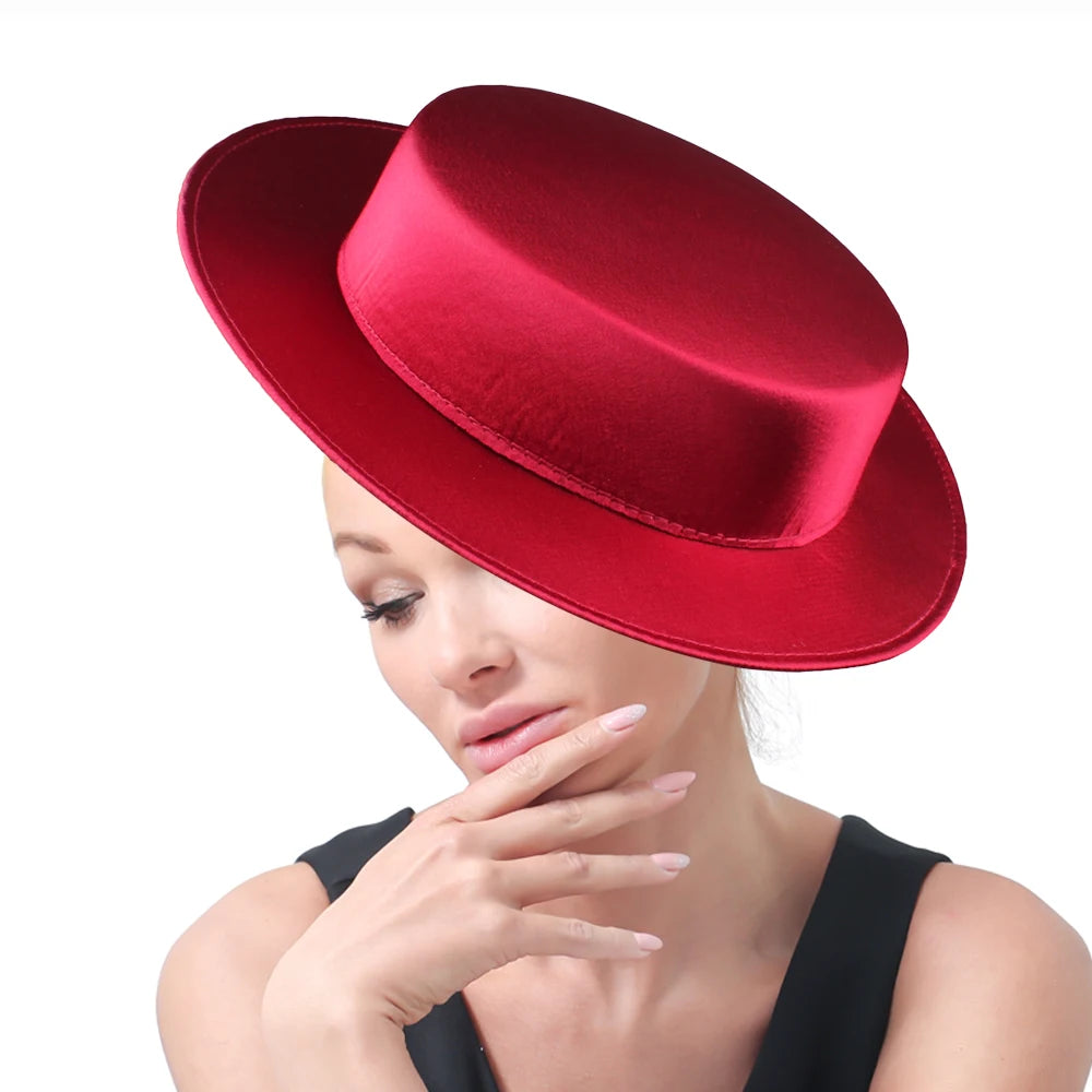 30cm Romantic Satin Pillbox Fascinator Base DIY Millinery Stage Headpiece Mold