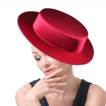 30cm Romantic Satin Pillbox Fascinator Base DIY Millinery Stage Headpiece Mold
