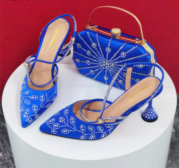 Italian Design Elegant Pumps with Shoes and Bags Matching Set