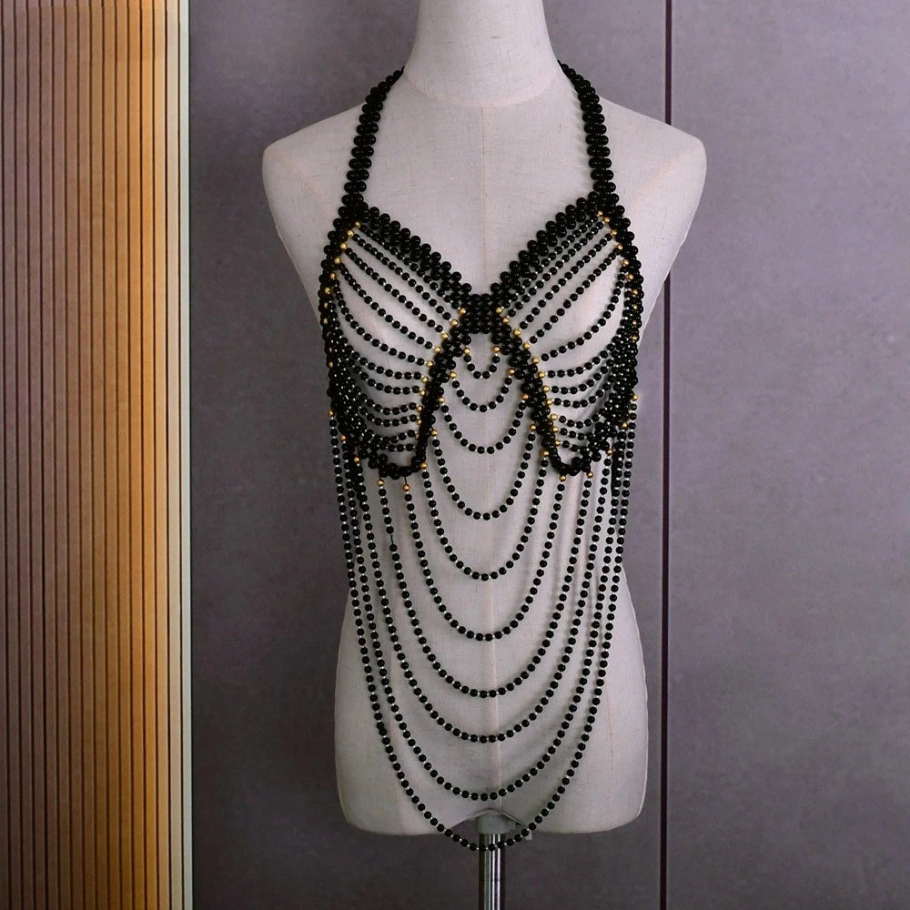 Pearl-Look Beaded Shoulder Shawl