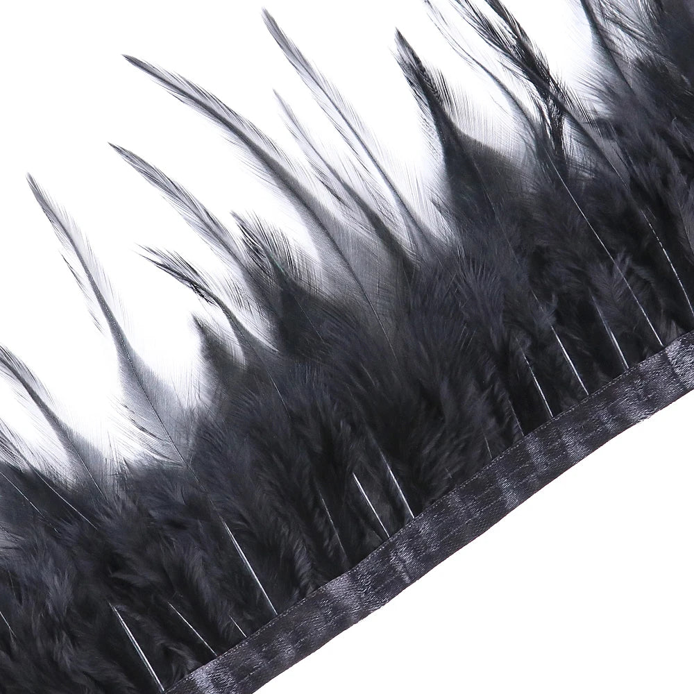 Rooster Feathers Trim Fringe Chicken Feather Strip