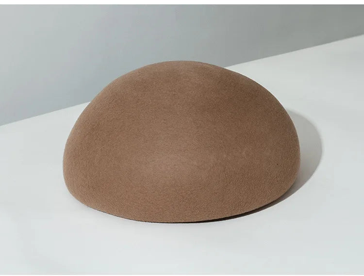 Wool Felt Pillbox Hat — 56–58 cm