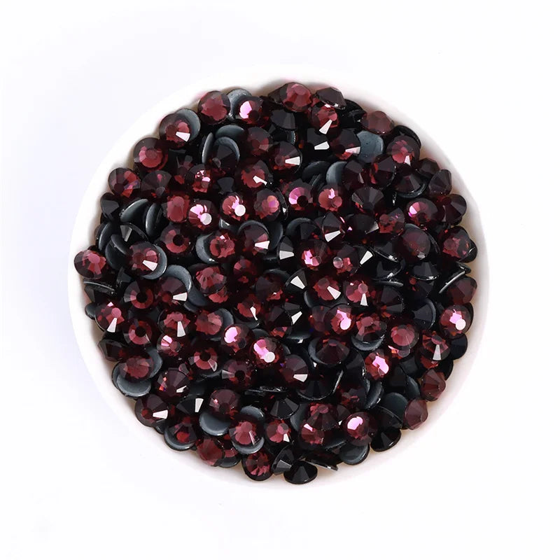 Glass Crystal Hot-Fix Rhinestones Flatback Strass Stones SS6-SS30 Bulk Pack