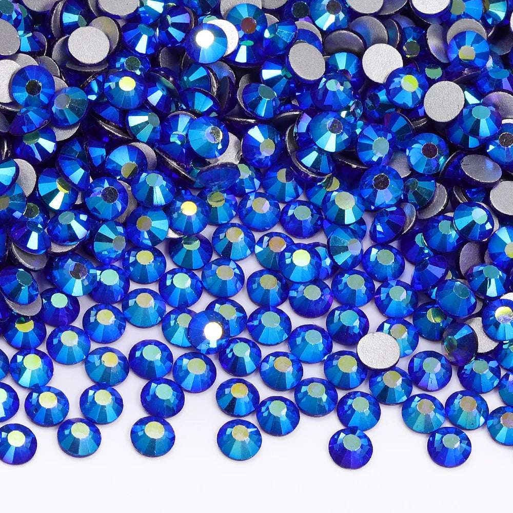 SS6-SS30 Top Quality Multi-color AB Non-Hotfix Flat-Back Glass Rhinestones