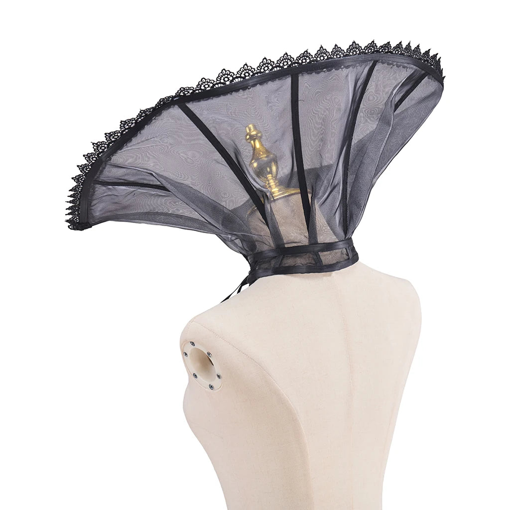Tudor Elizabethan Standing Collar Gothic Renaissance Medici Ruffle Neck Capelet