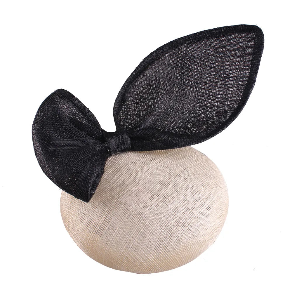 25cm 4-Layer Sinamay Bow Fascinator Headband Kentucky Derby Tea Party Pillbox Hat