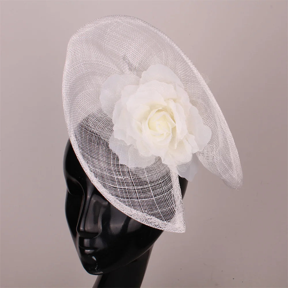 Feather Sinamay Clip Fascinator — 25 cm