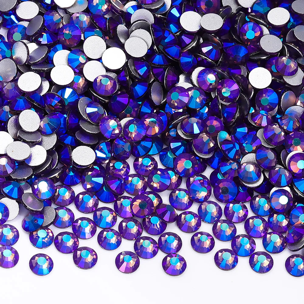 SS6-SS30 Top Quality Multi-color AB Non-Hotfix Flat-Back Glass Rhinestones