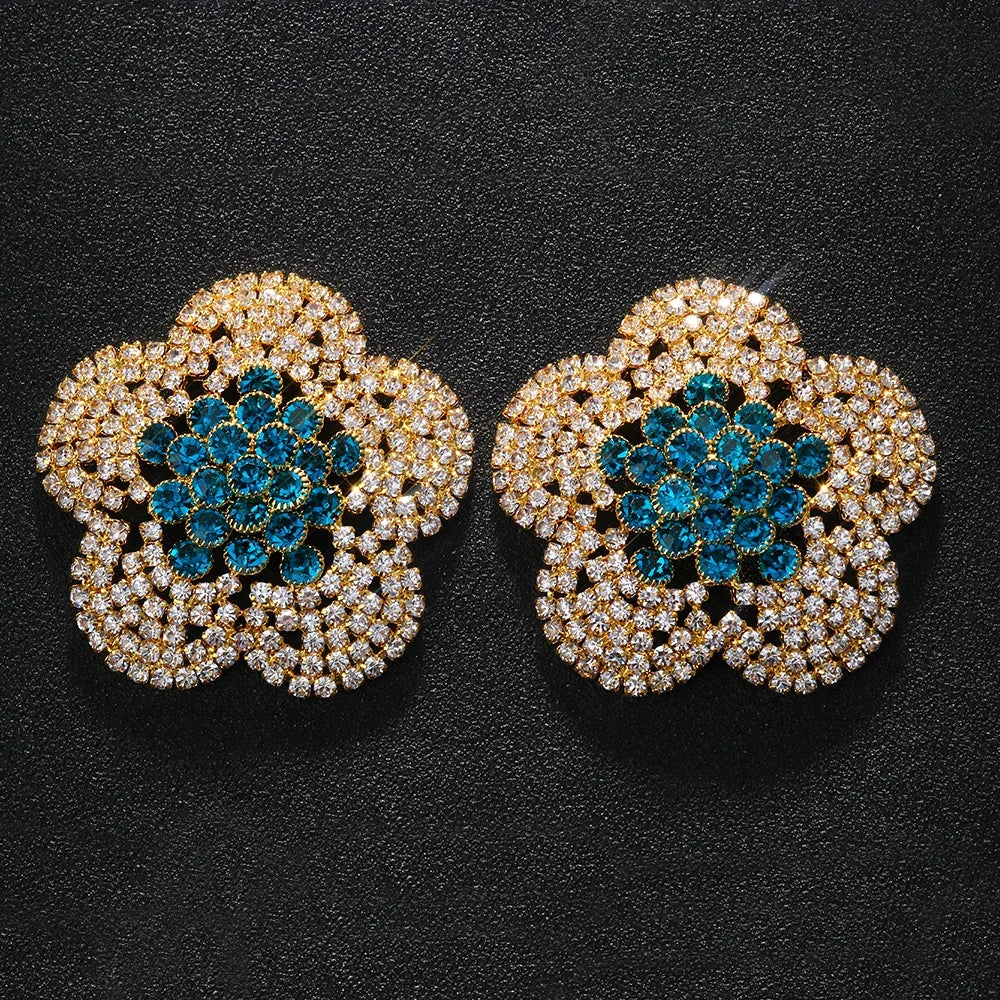 Flower Rhinestone Nipple Pasties — Pair