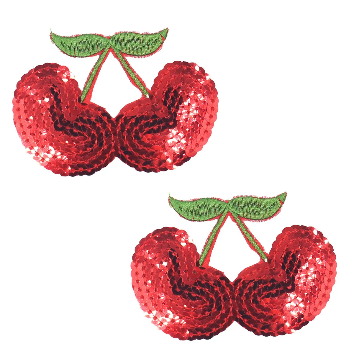 Sparkling Cherry & Fruit Sequined Nipple Pasties Set