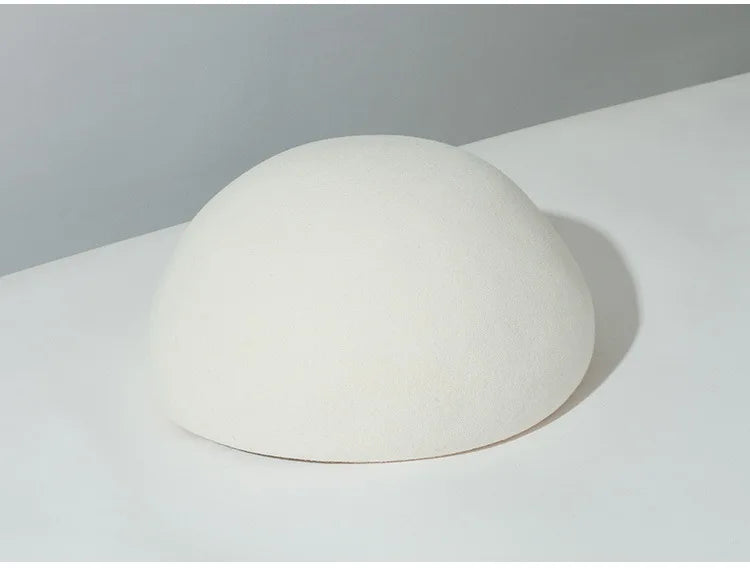 Wool Felt Pillbox Hat — 56–58 cm