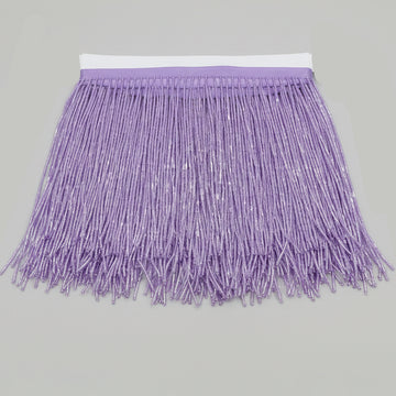 Long Glass Rhinestone Beaded Fringe Trim