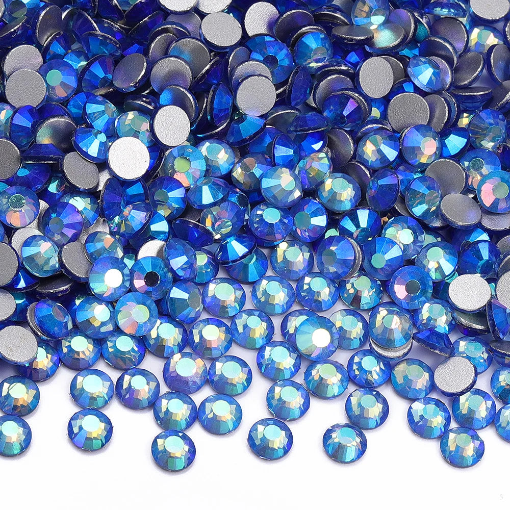 SS6-SS30 Top Quality Multi-color AB Non-Hotfix Flat-Back Glass Rhinestones