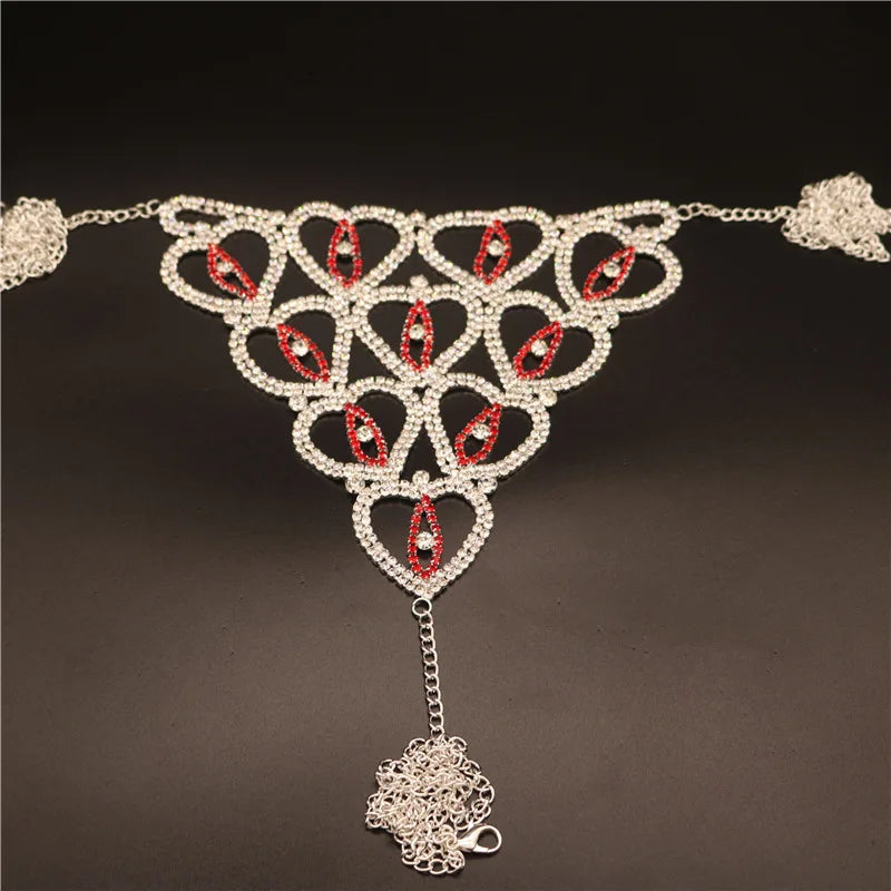 Rhinestone Bra & Brief Costume Body Jewelry