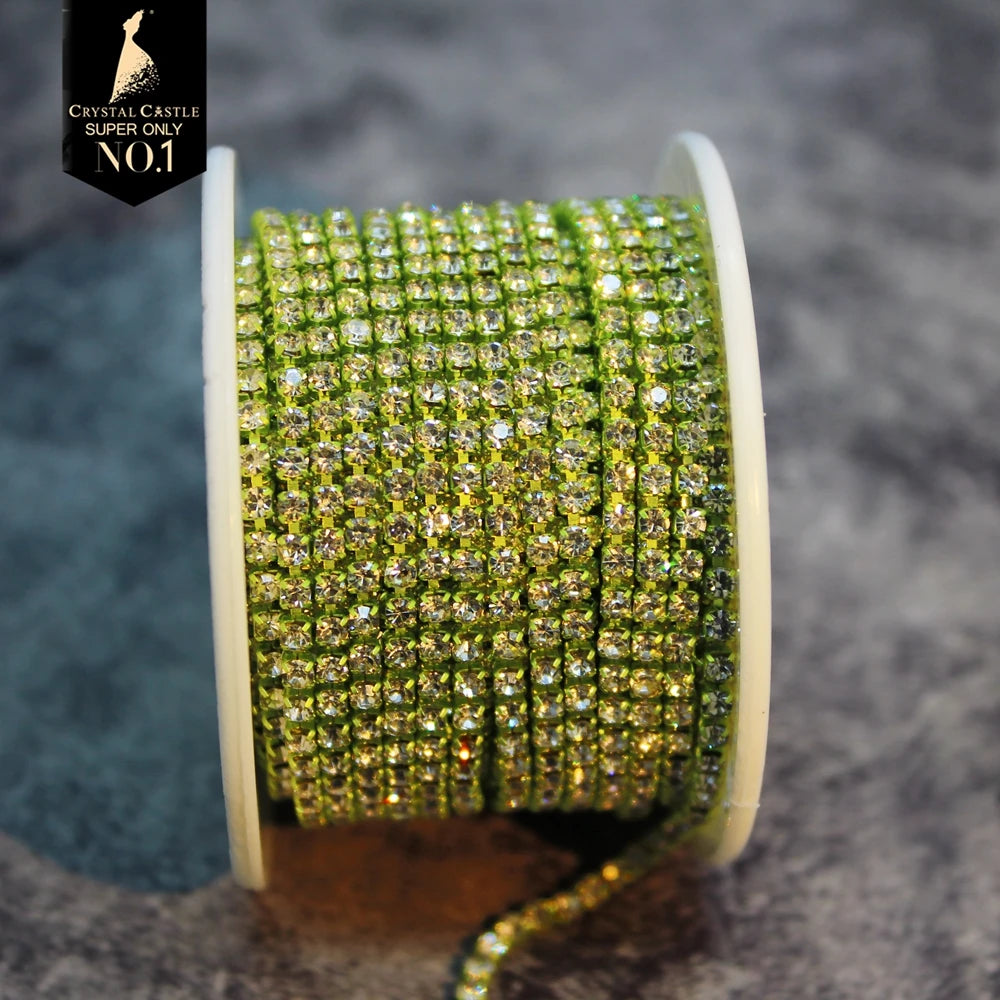 The Stardust Spectrum Stream – Premium Color-Matched Glass Crystal Rhinestone Cup Chain Trim