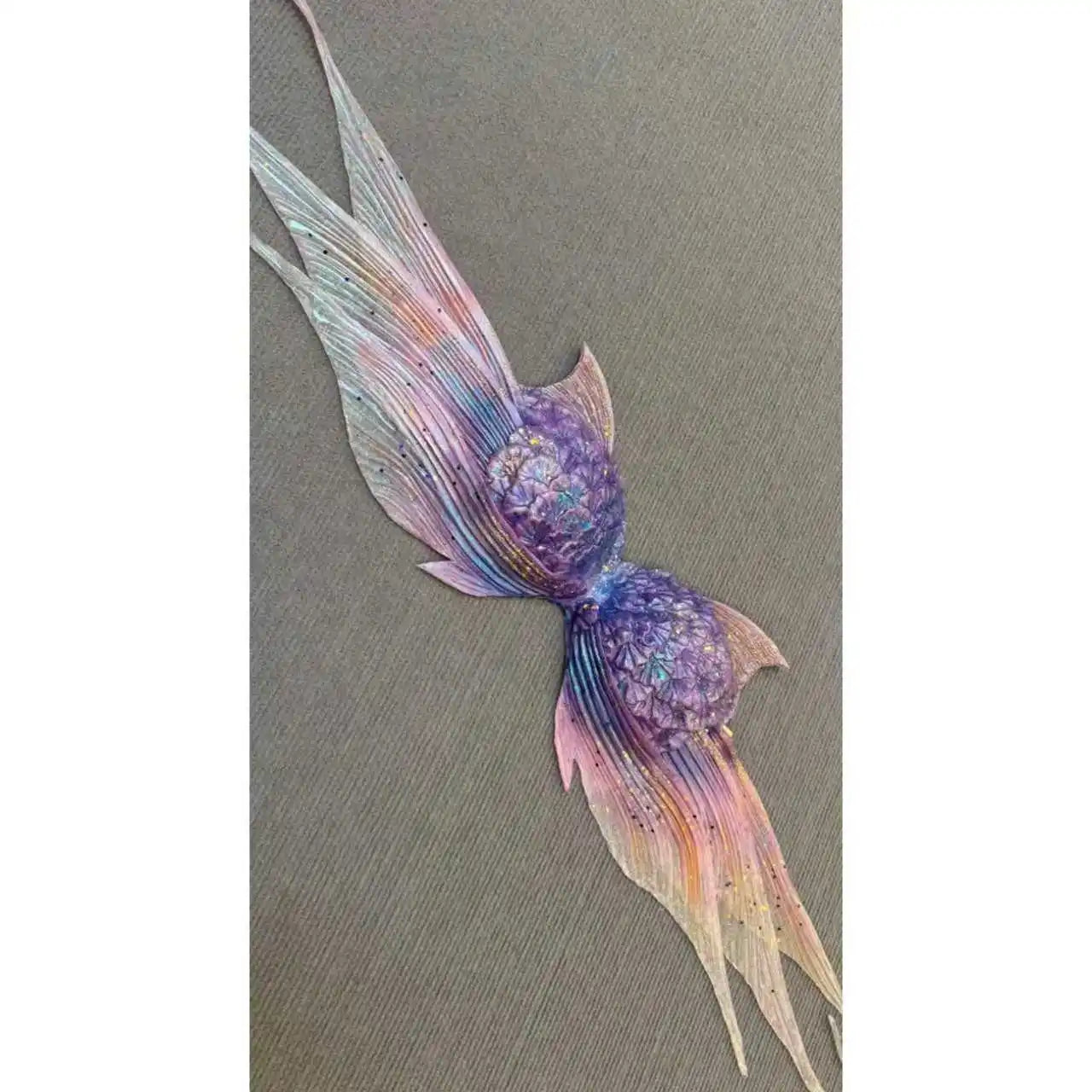 Woven Gold Silicone Mermaid Corset Top Strapless Underwater Photoshoot Bra