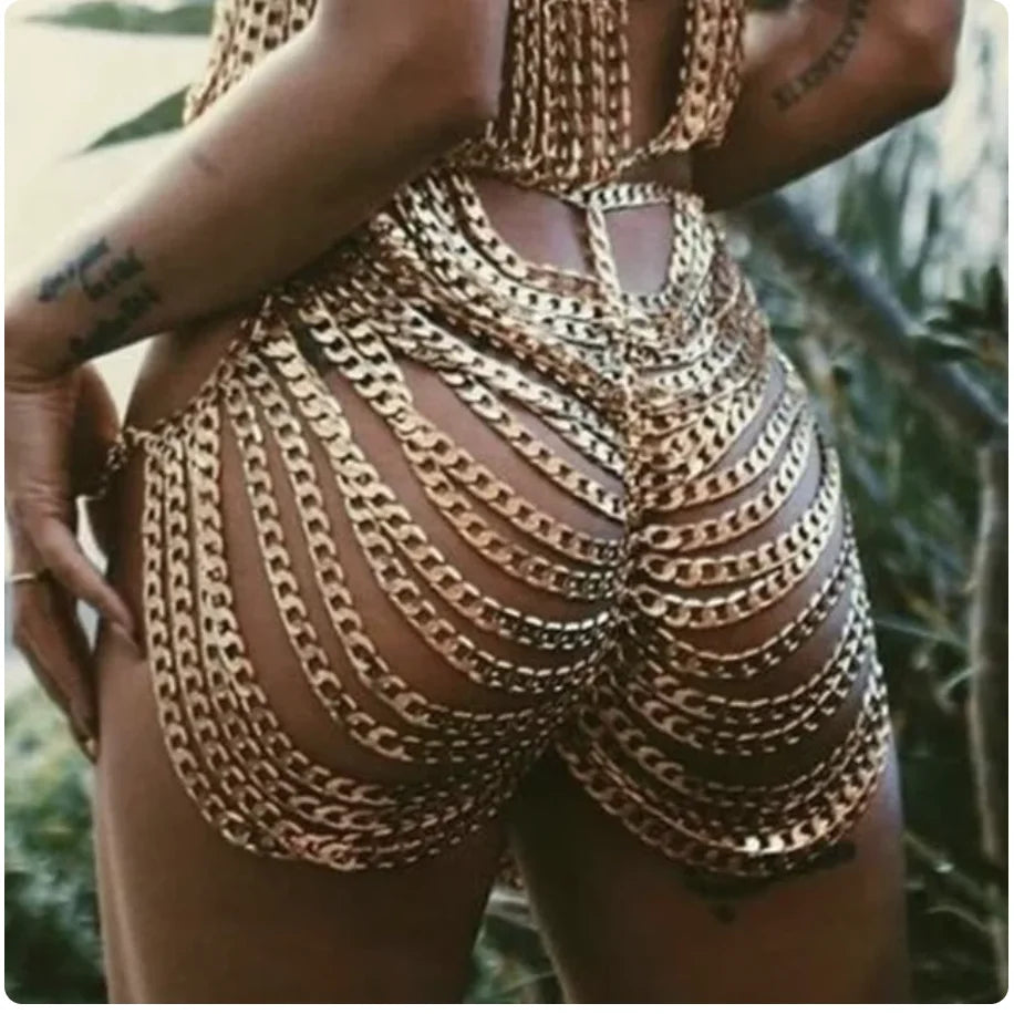 Alloy Bra & Thong Costume Chain Jewelry
