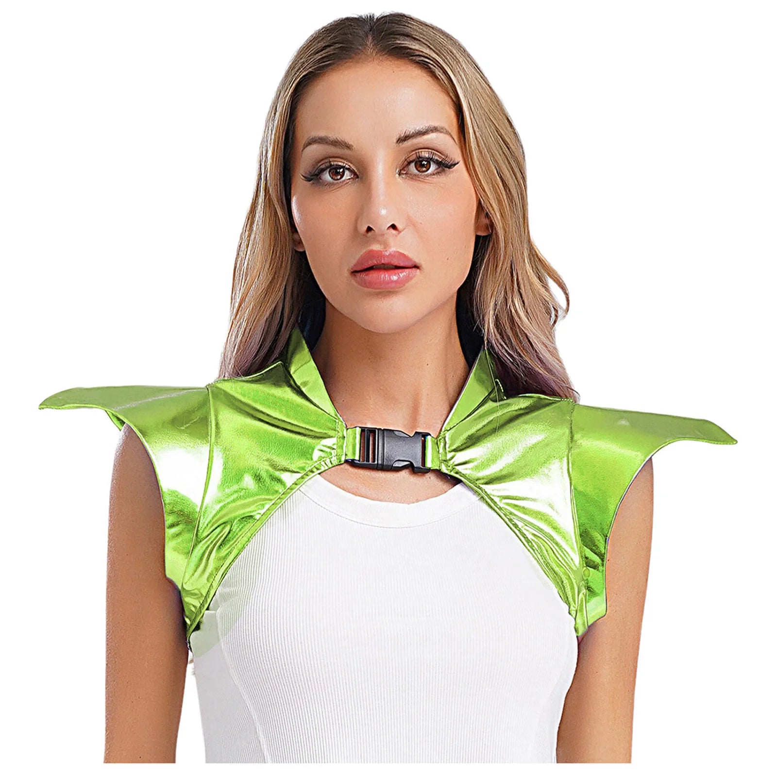 Metallic Gothic Armor Shoulder Shrug Steampunk Pauldron Collar Stage Costume