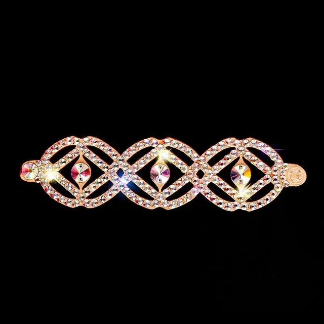 Dazzling Crystal Belly Dance Cuff Bracelet & Ring Hand Harness Jewelry