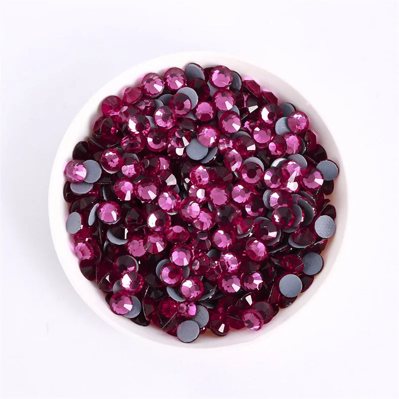 Glass Crystal Hot-Fix Rhinestones Flatback Strass Stones SS6-SS30 Bulk Pack
