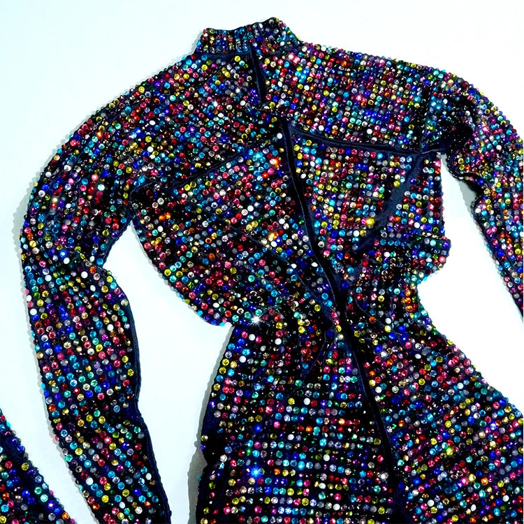 Sparkly Rhinestone Luxury Jumpsuit & Stage Performance Costume