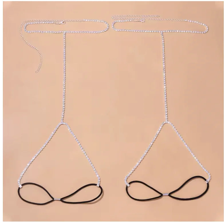 Rhinestone Thigh Chain — 2-Piece Set