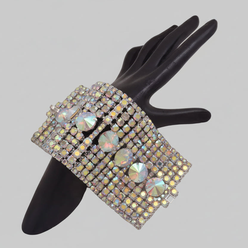 Gold-Plated Crystal Rhinestone Bracelet